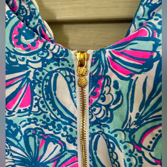 Lilly Pulitzer dress Target 20th anniversary collab My Fans blue mini Shift EUC - Picture 5 of 15
